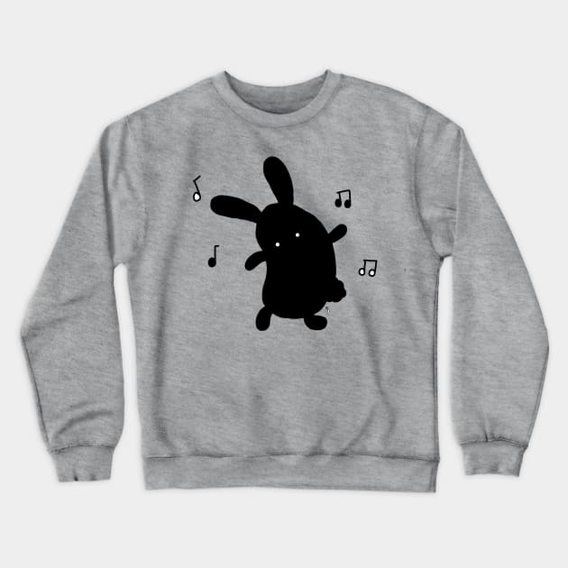 Cute Bunny Rabbit Dnace Crewneck Sweatshirt by knoxusdesigns